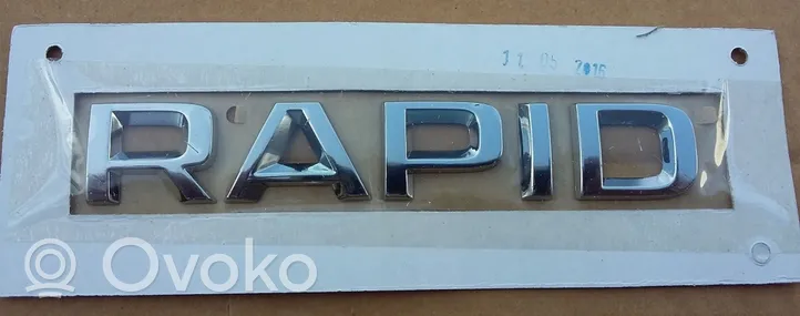 Skoda Rapid (NH) Logo, emblème de fabricant 5JA853687A