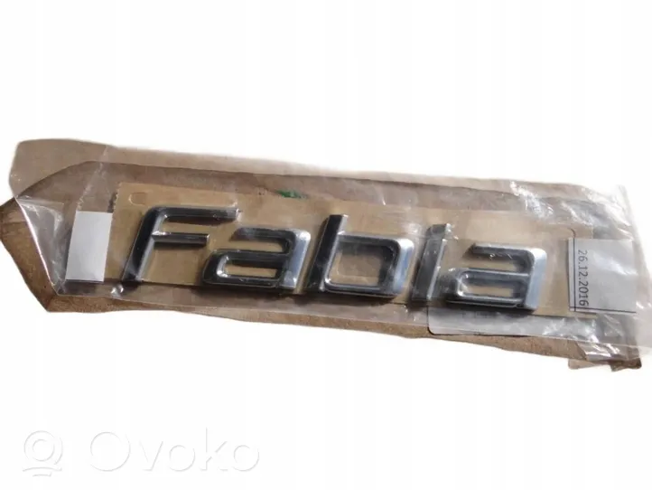 Skoda Fabia Mk2 (5J) Emblemat / Znaczek tylny / Litery modelu 5J6853687