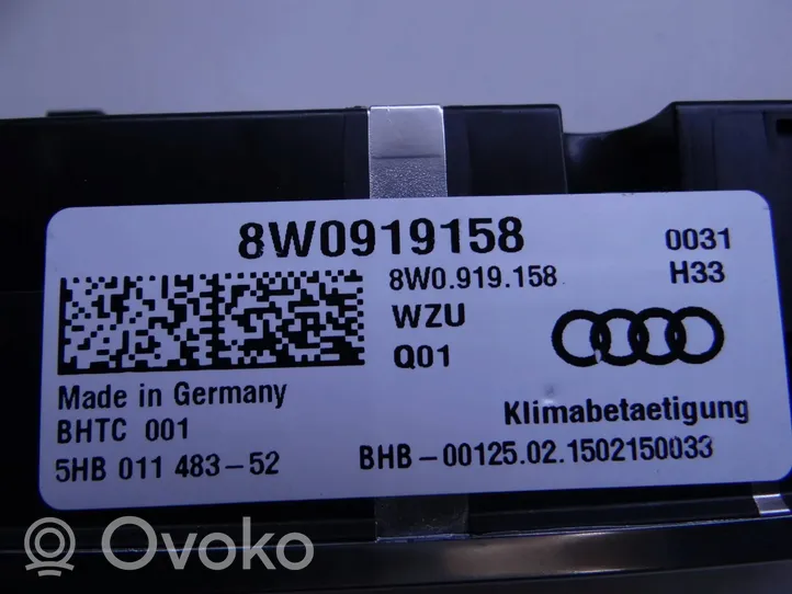 Audi A4 S4 B9 Centralina del climatizzatore 8W0919158