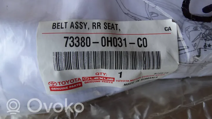 Toyota Aygo AB40 Boucle de ceinture de sécurité arrière 73380-0H031-C0