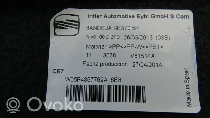 Seat Leon (5F) Półka tylna bagażnika 5F4867769A