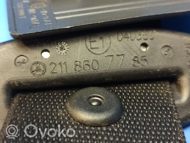 Mercedes-Benz E W211 Pas bezpieczeństwa fotela tylnego środkowego 2118607785