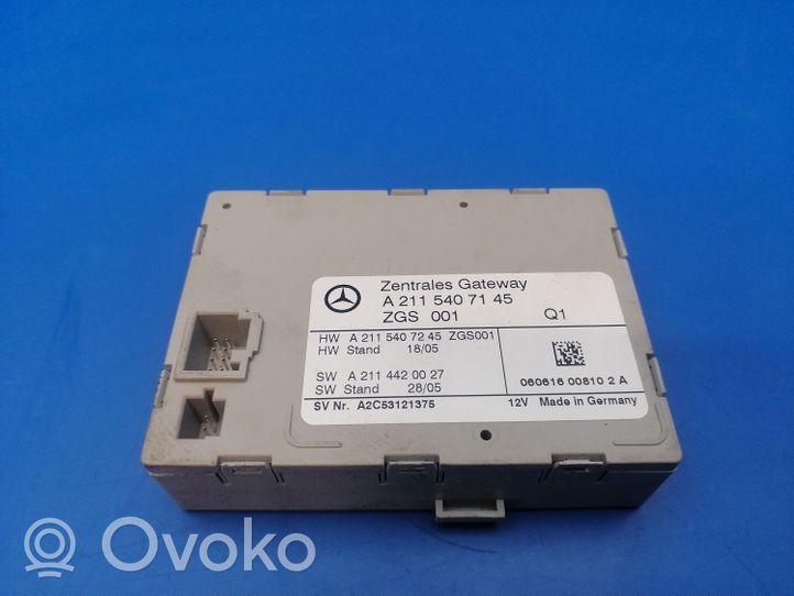 Mercedes-Benz CLS C219 Gateway valdymo modulis A2115407245