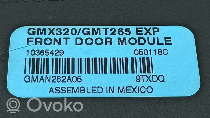 Cadillac SRX Oven ohjainlaite/moduuli 10365429