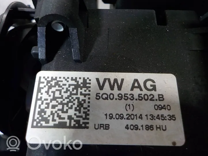 Volkswagen PASSAT B8 Interruptor/palanca de limpiador de luz de giro 5Q0953502B