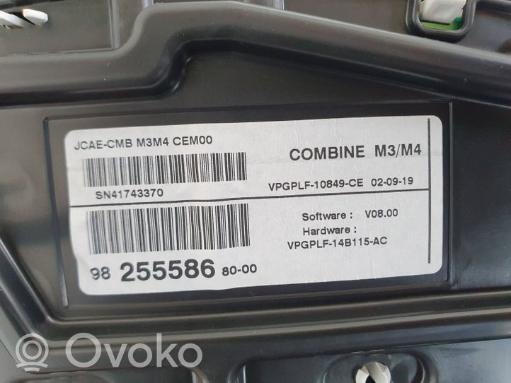 Citroen C-Elysée Compteur de vitesse tableau de bord 9825558680