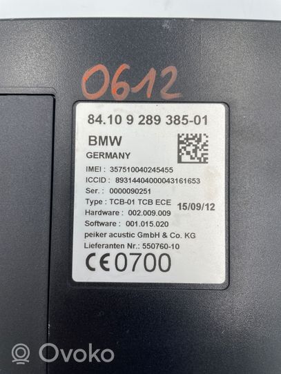 BMW 3 F30 F35 F31 Module unité de contrôle Bluetooth 9289385