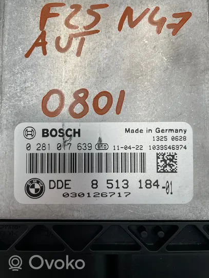 BMW X3 F25 Moottorin ohjainlaite/moduuli 8513184