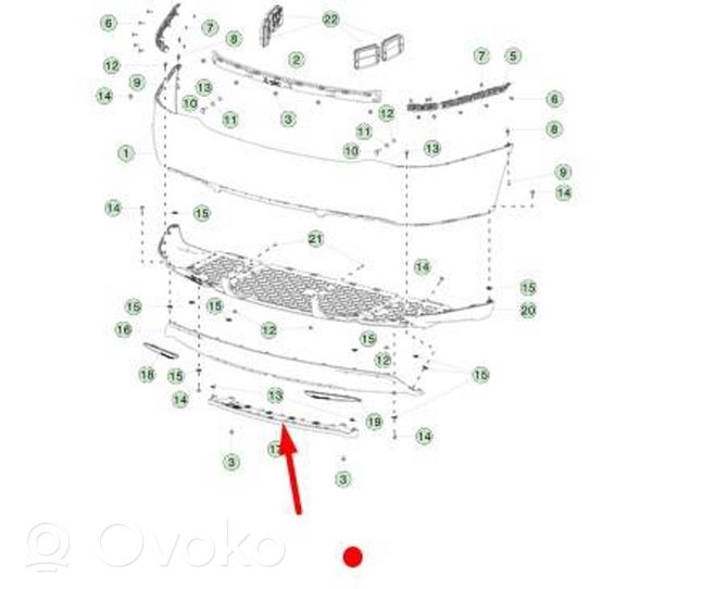 Tesla Model S Rivestimento della parte inferiore del paraurti posteriore 600900401B