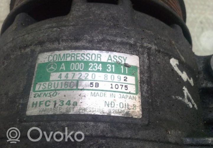 Mercedes-Benz ML W163 Compressore aria condizionata (A/C) (pompa) A0002343111