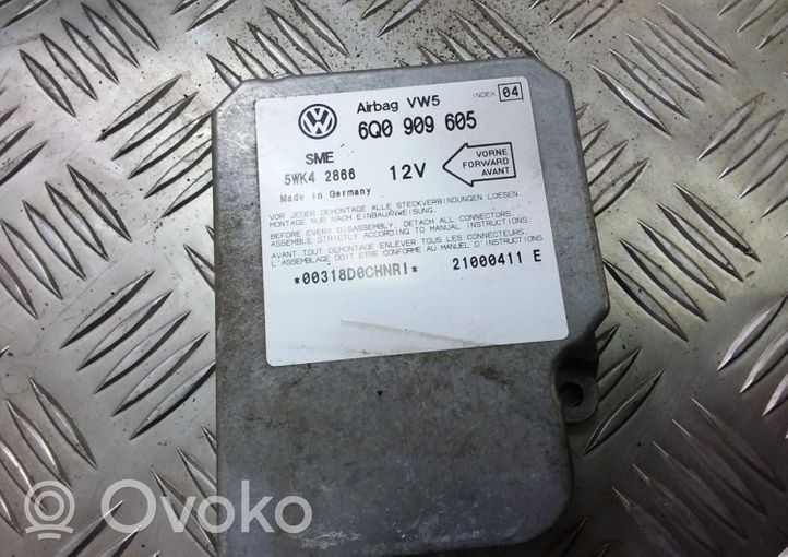 Volkswagen Sharan Sterownik / Moduł Airbag 6Q0909605