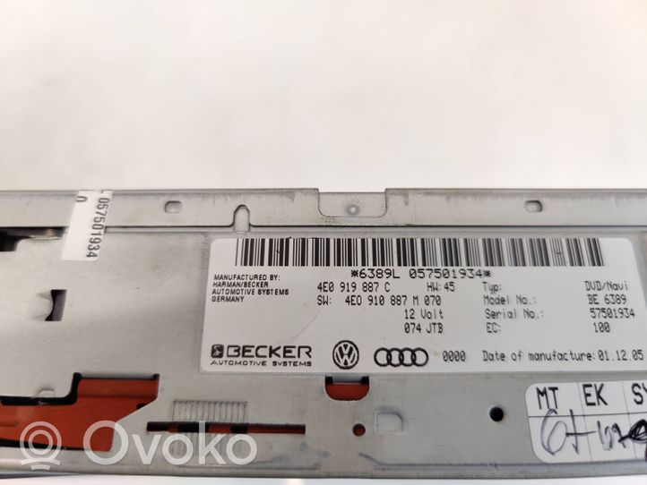 Audi Q7 4L Centralina/modulo navigatore GPS 4E0919887C