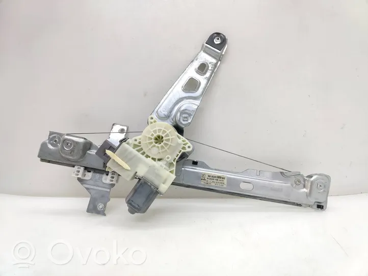 Peugeot 3008 I Front door window regulator with motor 9682808980