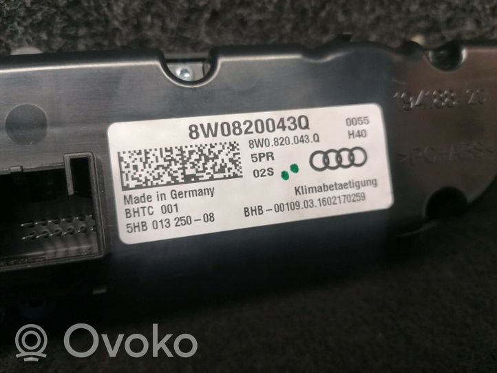 Audi A4 S4 B9 Panel klimatyzacji 8W0820043Q