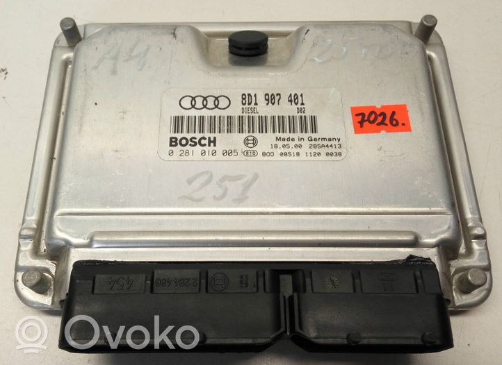 Audi A4 S4 B5 8D Centralina/modulo del motore 8D1907401