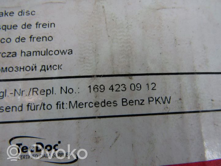 Mercedes-Benz A W169 Disco del freno posteriore 