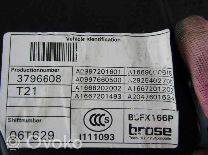 Mercedes-Benz GLE (W166 - C292) Etuikkunan nostomekanismi ilman moottoria 