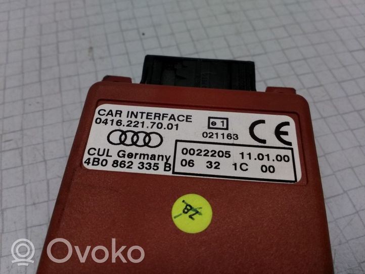 Audi A6 S6 C5 4B Puhelimen käyttöyksikkö/-moduuli 4B0862335B