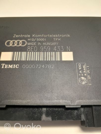 Audi A4 S4 B6 8E 8H Moduł / Sterownik komfortu 8E0959433N