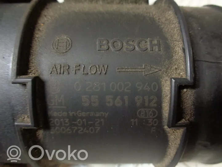 Opel Meriva B Misuratore di portata d'aria 55561912