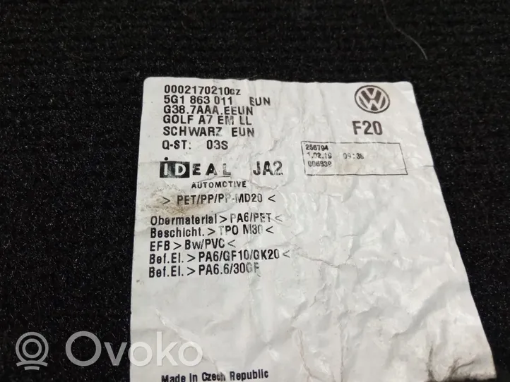 Volkswagen Golf VII Tapicerka / Komplet 5G1863011