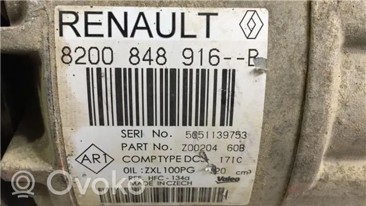 Renault Trafic III (X82) Ilmastointilaitteen kompressorin pumppu (A/C) 8200848916