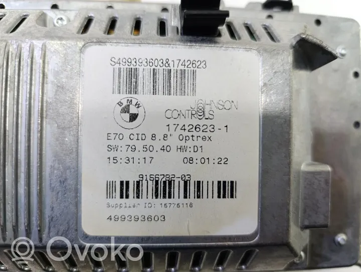 BMW X5 E70 Monitor / wyświetlacz / ekran 9166782