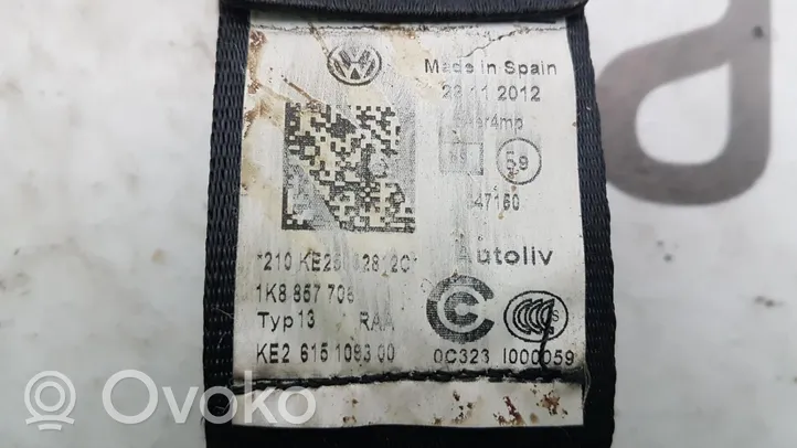 Volkswagen Scirocco Pas bezpieczeństwa fotela przedniego 1K8857706