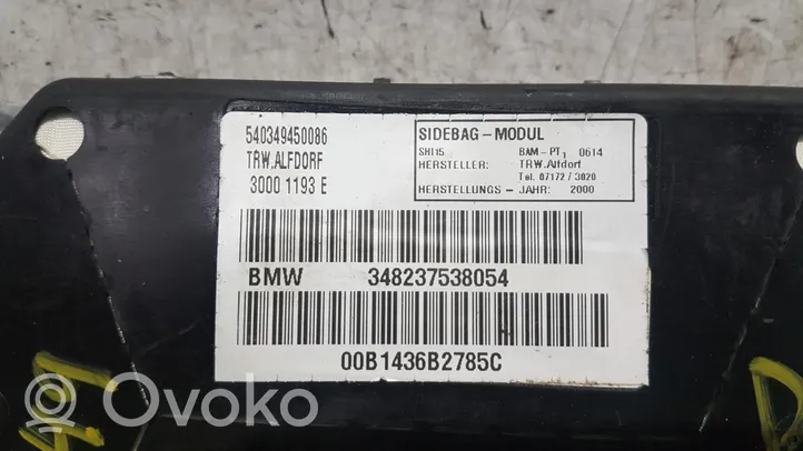 BMW Z3 E36 Sānu drošības spilvens 348237538054