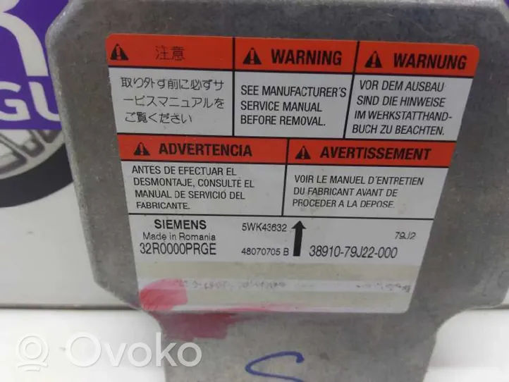 Fiat Sedici Airbag control unit/module 5WK43632