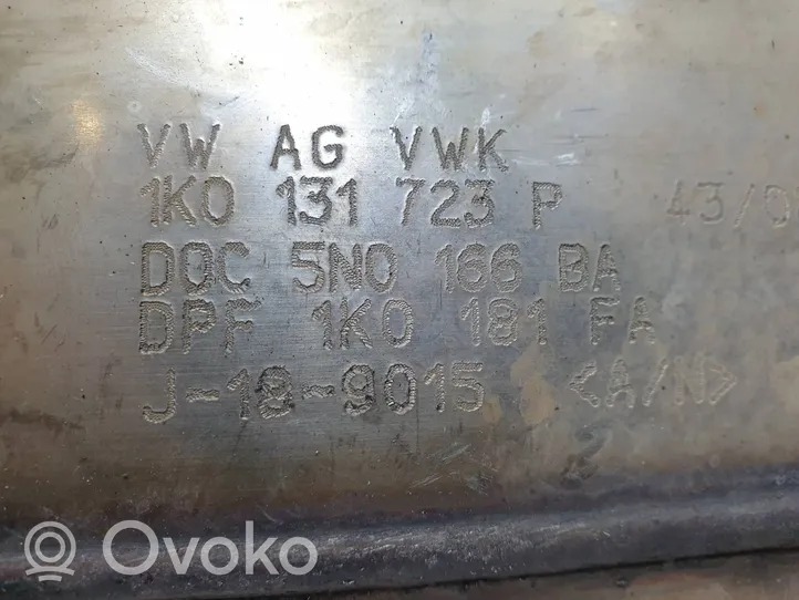 Volkswagen Golf VI Katalizatorius/ FAP/DPF kietųjų dalelių filtras 1K0131723P