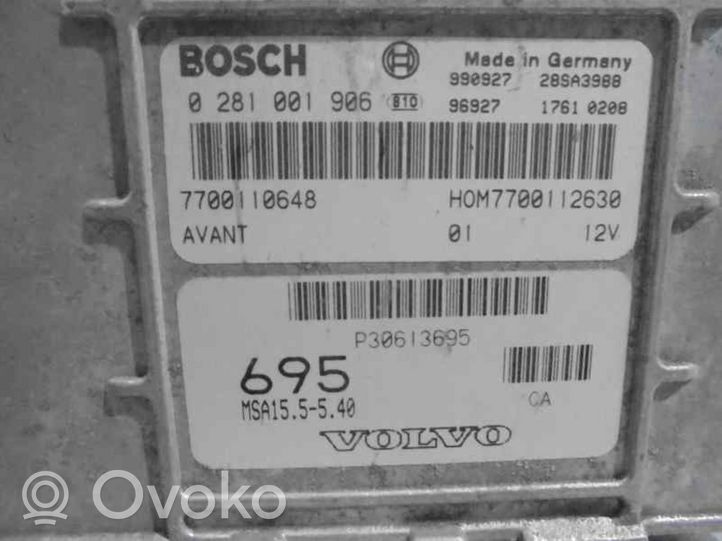 Volvo S40, V40 Calculateur moteur ECU 7700110648