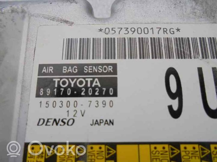 Toyota Avensis T270 Turvatyynyn ohjainlaite/moduuli 8917020270