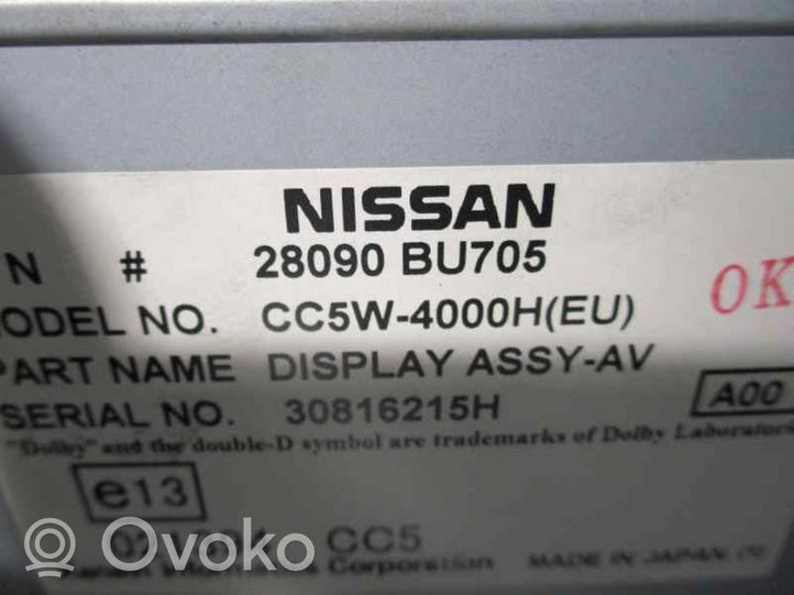 Nissan Almera Tino Monitori/näyttö/pieni näyttö 28090BU705