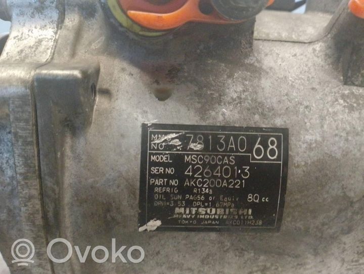 Mitsubishi Outlander Compressore aria condizionata (A/C) (pompa) 7813A068