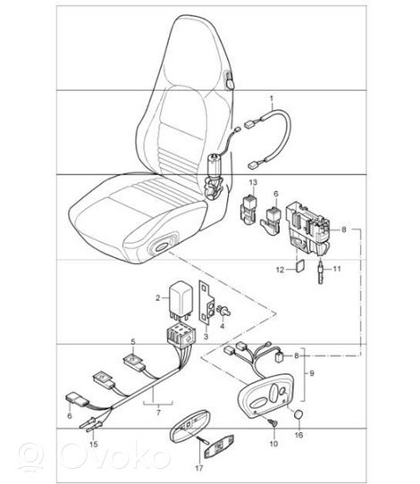 Porsche Boxster 986 Sedile anteriore del passeggero R1172884