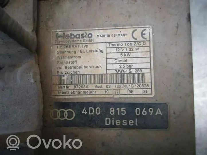 Audi A8 S8 D3 4E Commande de chauffage et clim 4D0815069A