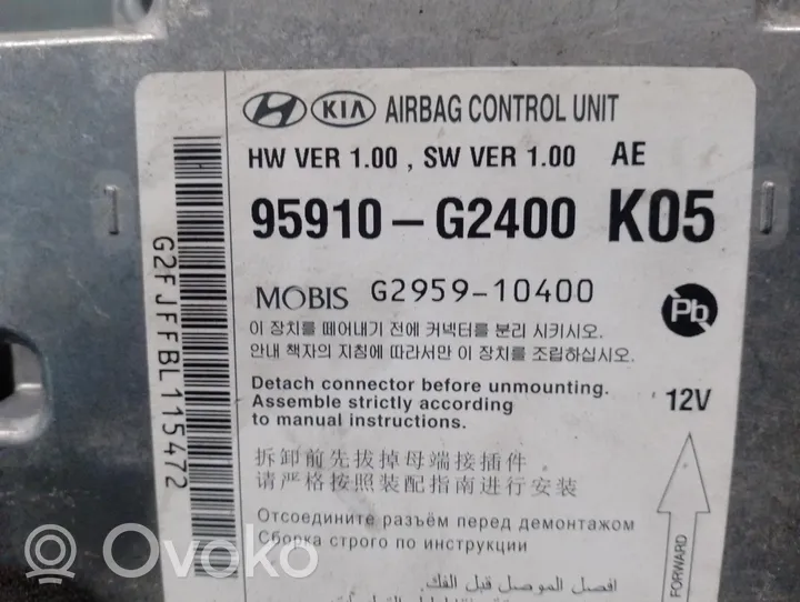 Hyundai Ioniq Module de contrôle airbag 95910G2400