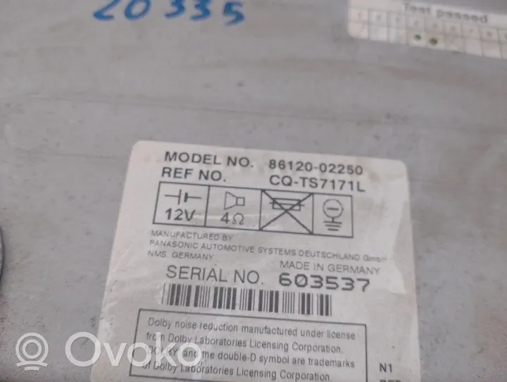 Toyota Corolla E110 Panel / Radioodtwarzacz CD/DVD/GPS 8612002250