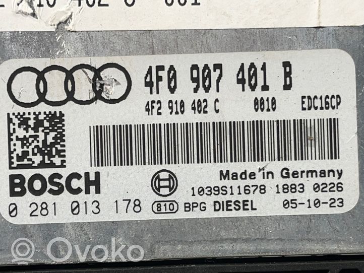 Audi A6 S6 C6 4F Centralina/modulo del motore 4F0907401B