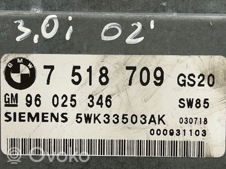 BMW X5 E53 Module de contrôle de boîte de vitesses ECU 7518709