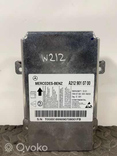 Mercedes-Benz E W212 Module de contrôle airbag A2129010700