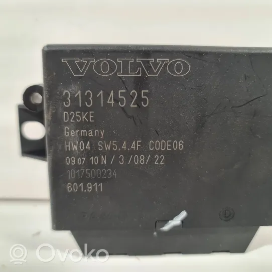 Volvo S60 Pysäköintitutkan (PCD) ohjainlaite/moduuli 31314525