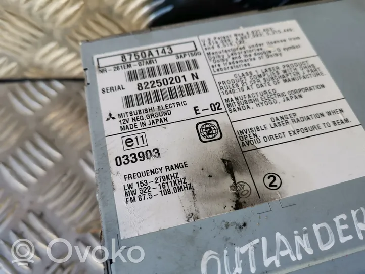 Mitsubishi Outlander Radija/ CD/DVD grotuvas/ navigacija 8750A143