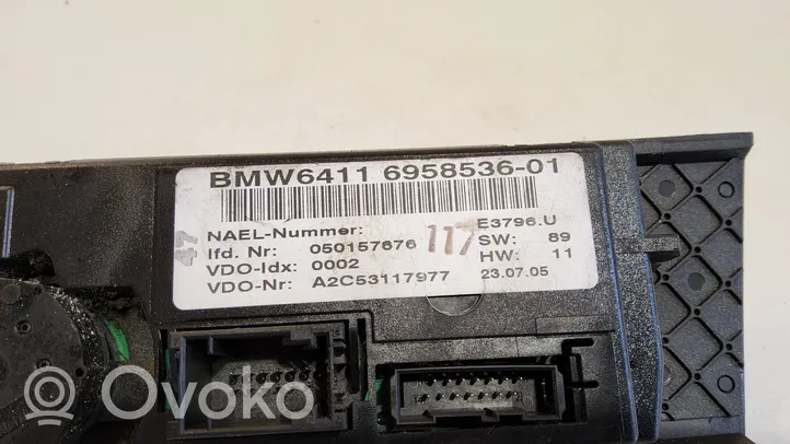 BMW 3 E90 E91 Klimata kontrole / mazā radiatora vadības dekoratīvā apdare 6958536