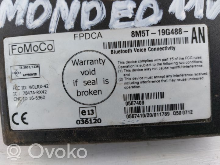 Ford Mondeo MK IV Module unité de contrôle Bluetooth 8M5T19G488AN