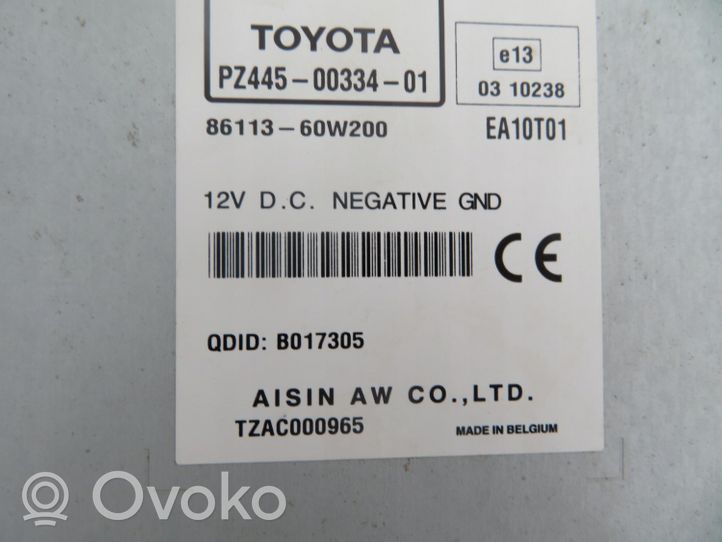 Toyota iQ Radija/ CD/DVD grotuvas/ navigacija PZ445-00334-01