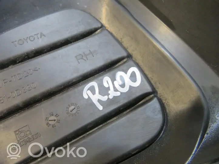 Toyota Yaris Grille inférieure de pare-chocs avant 81481-0D330