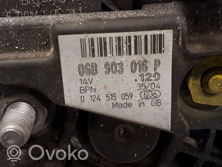 Audi A4 S4 B6 8E 8H Alternador 06B903016P