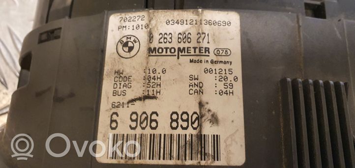 BMW 3 E46 Spidometrs (instrumentu panelī) 0263606271
